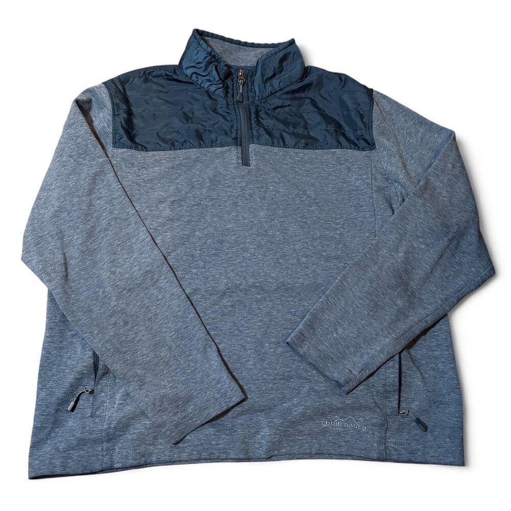 Eddie-bauer Men's Blue quarter zip pullover